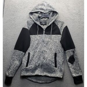 Brooklyn Standard Jacket Mens Medium Multi Fleece Lined Hooded Drawstring Zip Up